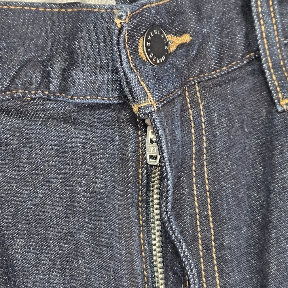 Everlane Slim Fit Jeans Men's 35x34 Dark Wash Organic Cotton Stretch Denim - Picture 4 of 12
